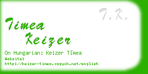 timea keizer business card